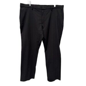 Tommy Hilfiger Men's Black Modern-Fit Stretch Comfort Pants 40w x 30L Belt Loops
